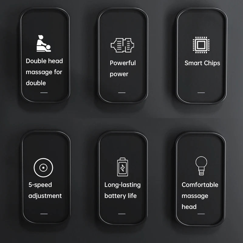 Muscle Massage Guns Double Head Fascia Gun Relax Gun Massage Gym Relaxation Treatments Body Massager Personal Massager Fitness